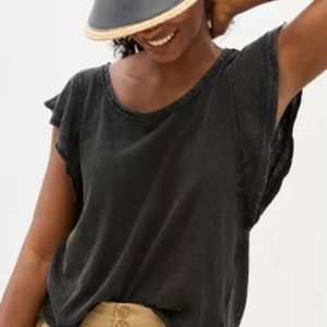 Anthropologie Flutter Sleeved T-Shirt